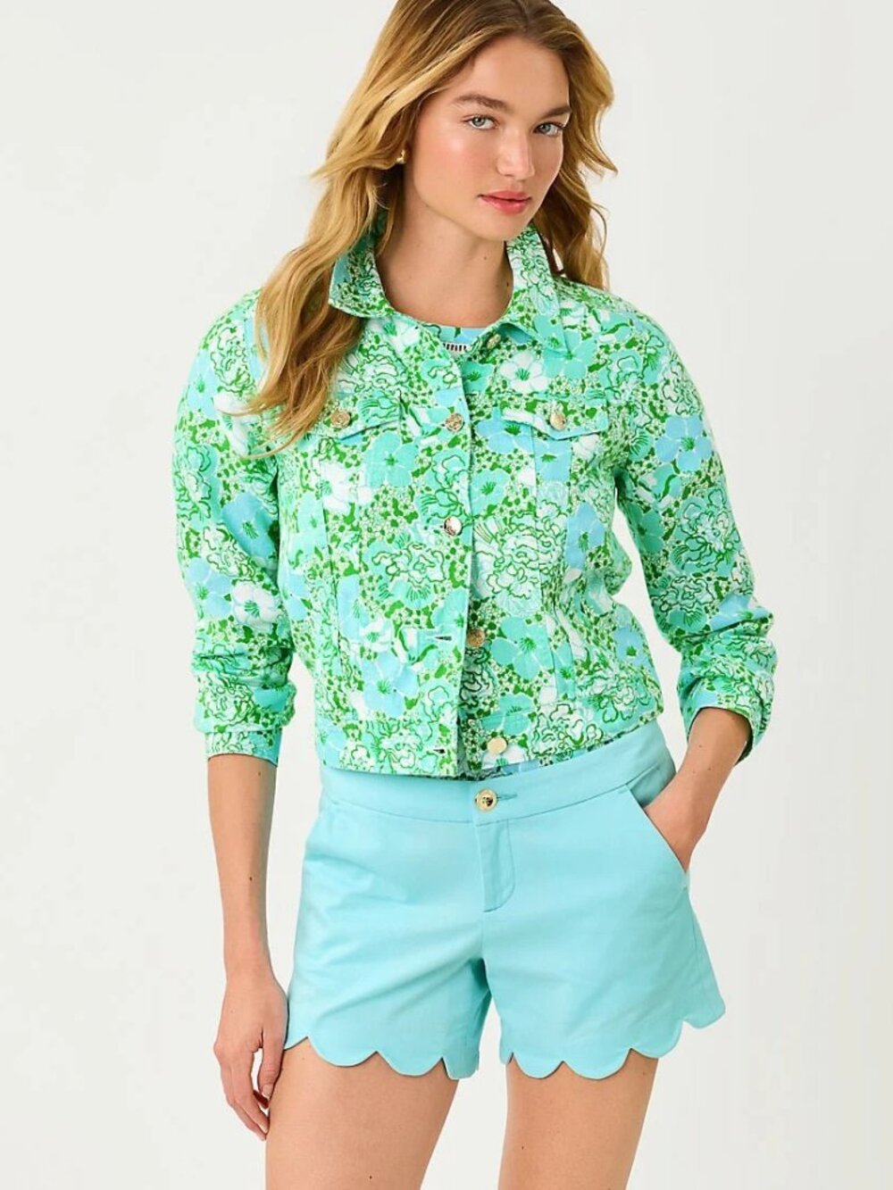 NWT Lilly Pulitzer Seaspray Linen Jacket, Mint Condition Burst Of Joy, Size XS